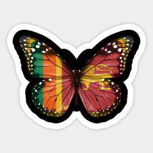 Sri Lankan Flag  Butterfly - Gift for Sri Lankan From Sri Lanka Sticker